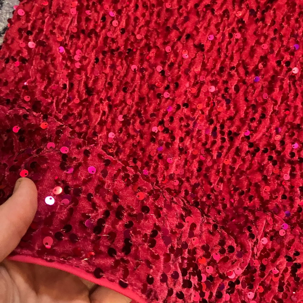 Pink sequin one shoulder dress. Worn once